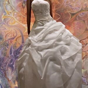 Celestial hand beaded ornate ballgown